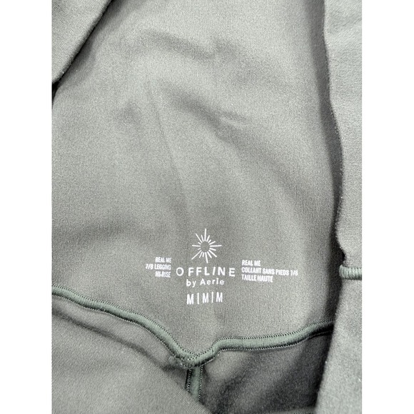 OFFLINE by Aerie Real Me 7/8 Leggings Olive Green High Rise Womens Medium - Picture 4 of 6